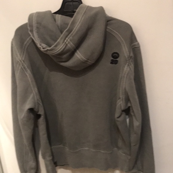 Unique Vintage Grey Nike Hoodie with double zip front pocket and finger holes - Picture 9 of 9